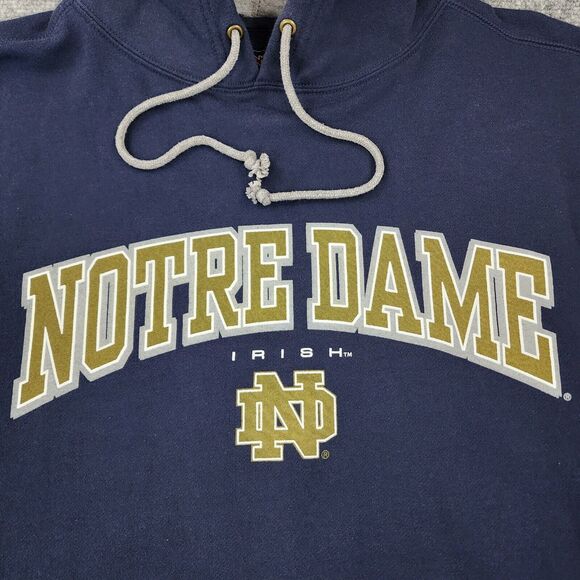 Vintage Notre Dame Fighting Irish Hoodie Mens Small Jansport Pullover Sweatshirt - Picture 10 of 14